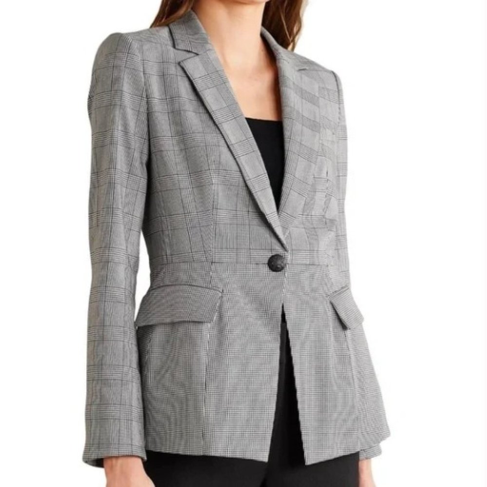Veronica Beard Black and White Checkered Blazer